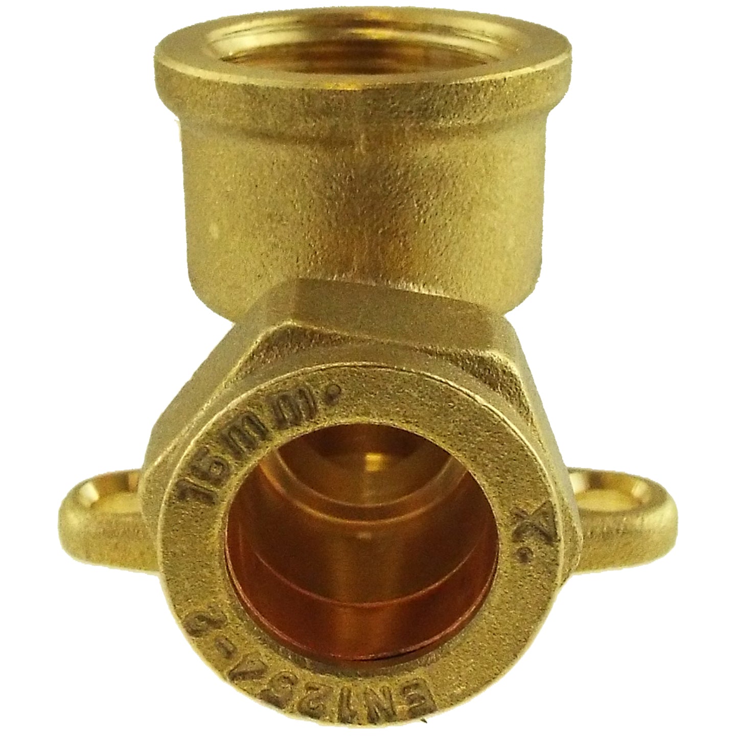15mm Brass Wall Flange Kit with Double Tap Hose Connector Set BSP Thread Fitting