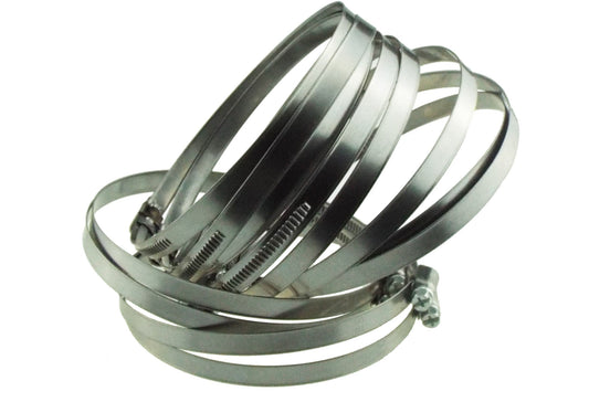 A2 Hose Clip 170mm-190mm - Adjustable 304 Stainless Steel Duct Clamps Hose Pipe Clamps Air Ducting Clamp Worm Drive Hose Clamps