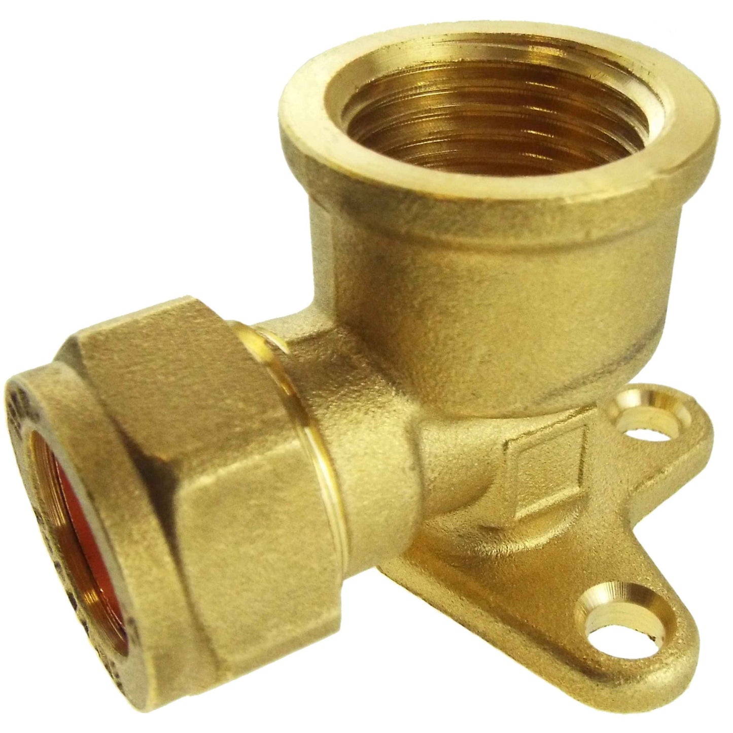 15mm Brass Wall Flange Kit with Double Tap Hose Connector Set BSP Thread Fitting