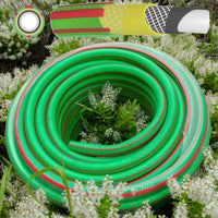 Premium Garden Hose 6-Layer 1/2in Pipe Green Outdoor Watering Kit Lawn Sprinkler