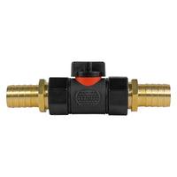 In-Line BSPF Valve with 2 x 19mm Brass Barb Connectors for Garden Irrigation Kit