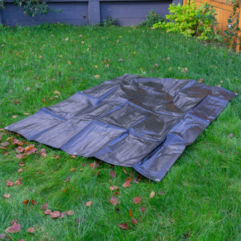 compare product Black Silver L-Grade Tarpaulin 5m x 6m Heavy Duty Outdoor Sheet Waterproof Sheet