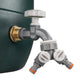 Water Butt Brass Kit 1in with Grey Dial Tap + Two-Way Splitter Hose Pipe Fitting