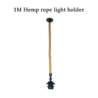 Industrial Vintage Hemp Rope Hanging Pendant Light ~1126